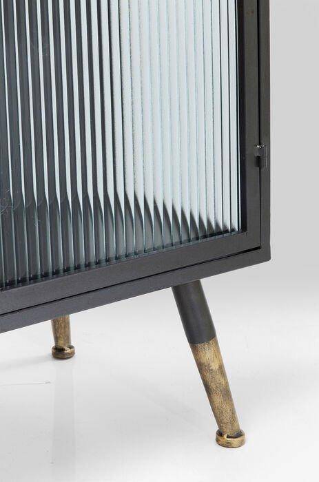 La Gomera Black Metal/Glass 2 Doors Cabinet