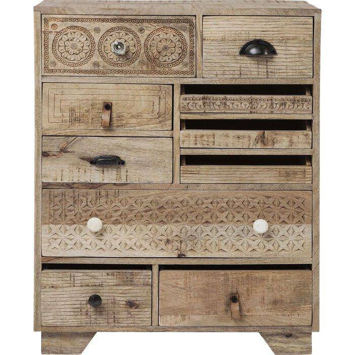 Puro Natural Mango Wood 10 Drawers Dresser