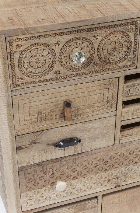 Puro Natural Mango Wood 10 Drawers Dresser