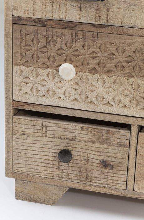 Puro Natural Mango Wood 10 Drawers Dresser