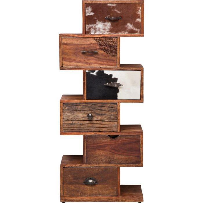 Rodeo Zick Zack Brown Sheesham Wood Dresser