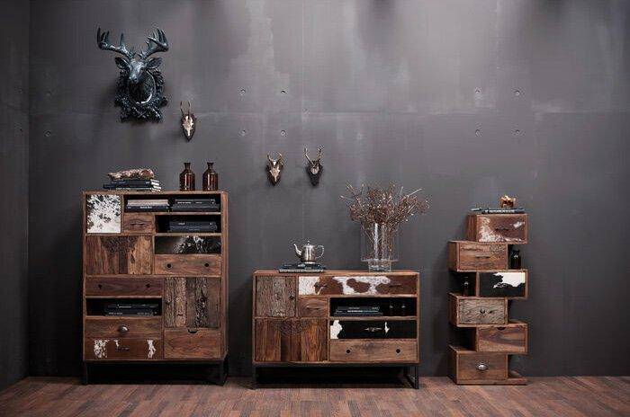 Rodeo Zick Zack Brown Sheesham Wood Dresser