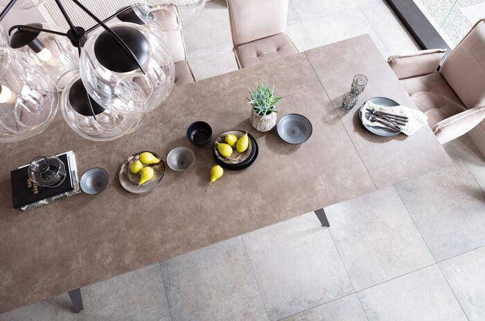Amsterdam Ceramic Glass Extendable Dining Table
