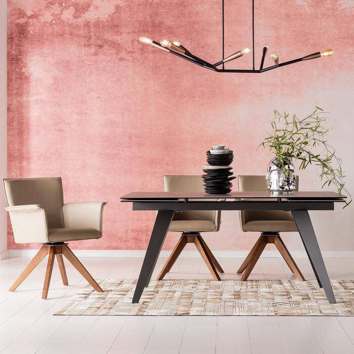 Amsterdam Ceramic Glass Extendable Dining Table