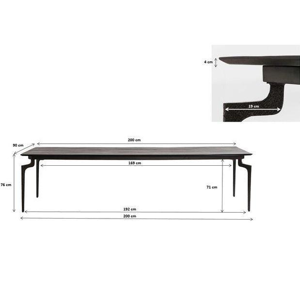 Bug Brown/Black Recycled Wood Table