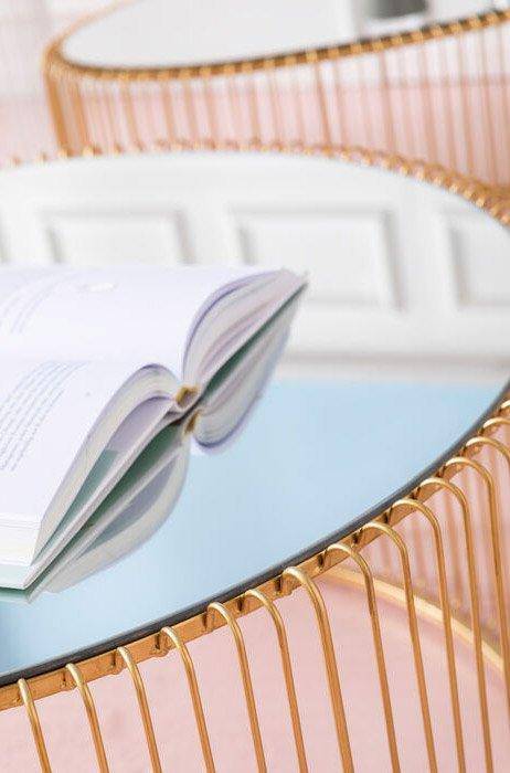 Wire Uno Glass Coffee Table