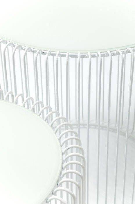 Wire Glass Side Table (2/Set)