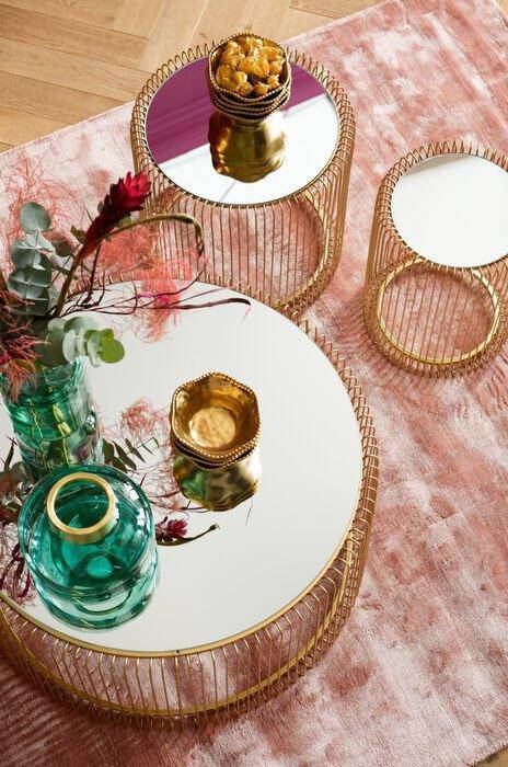 Wire Glass Side Table (2/Set)