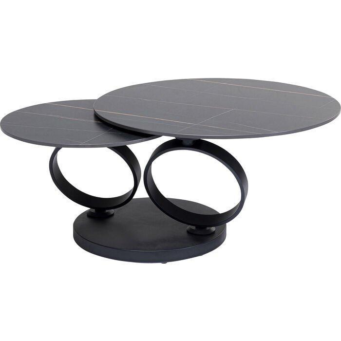 Beverly Matt Black Swivel Coffee Table
