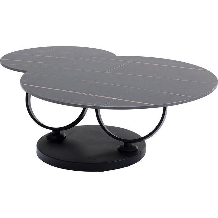 Beverly Matt Black Swivel Coffee Table
