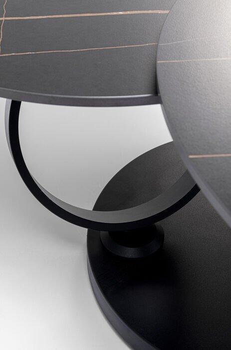 Beverly Matt Black Swivel Coffee Table