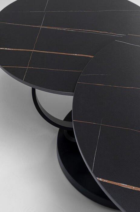 Beverly Matt Black Swivel Coffee Table