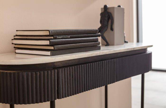 Glenn Mango Wood/Marble Console