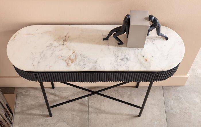 Glenn Mango Wood/Marble Console