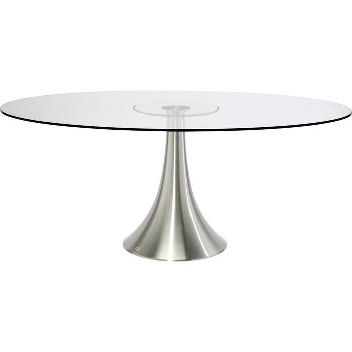 Grande Possibilita Clear Glass Oval Table