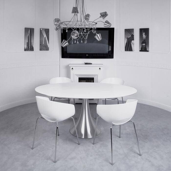 Grande Possibilita White Oval Table