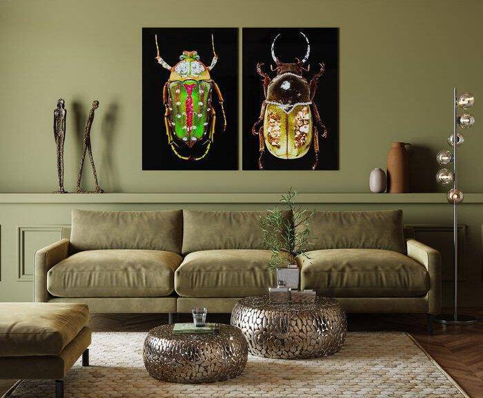 Pebbles Silver Deluxe Coffee Table (2/Set)