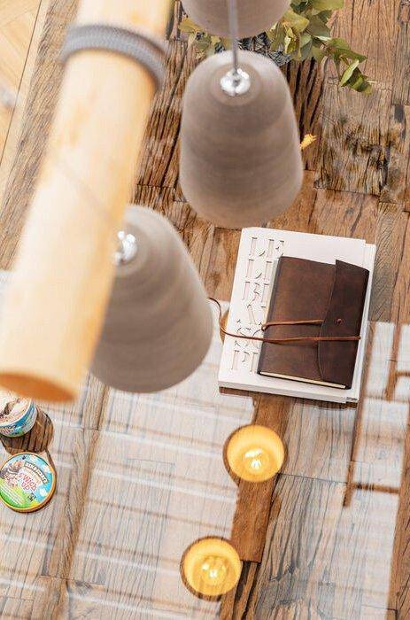 Rustico Glass/Recycled Wood Table