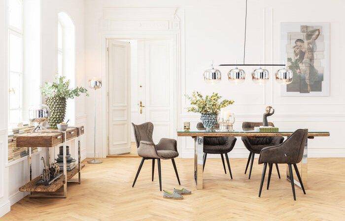 Rustico Glass/Recycled Wood Table