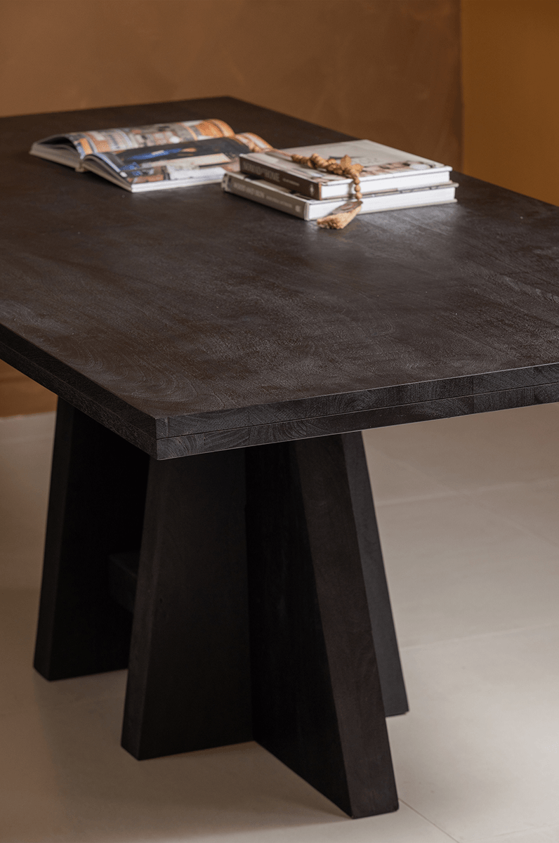 Kean Black Mango Wood Dining Table - WOO .Design