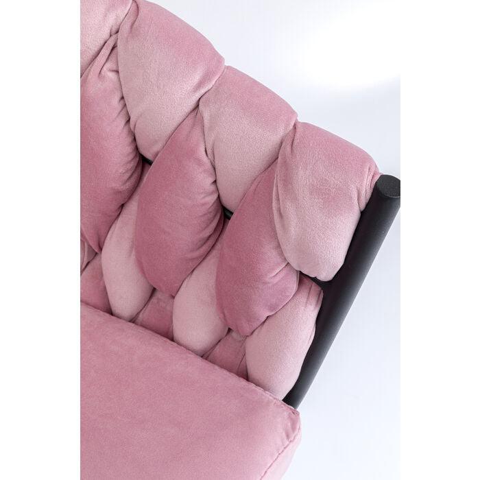 Knot Mauve Velvet Brass Chair with Armrest (2/Set) - WOO .Design