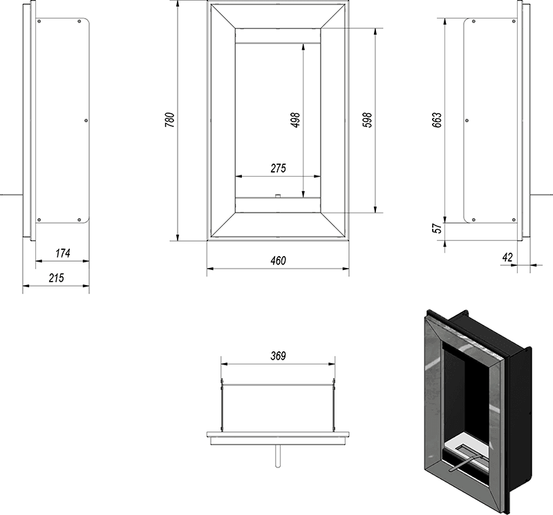 Charlie 2 Bio Fireplace