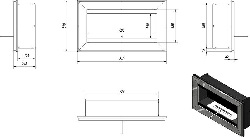 Charlie Bio Fireplace
