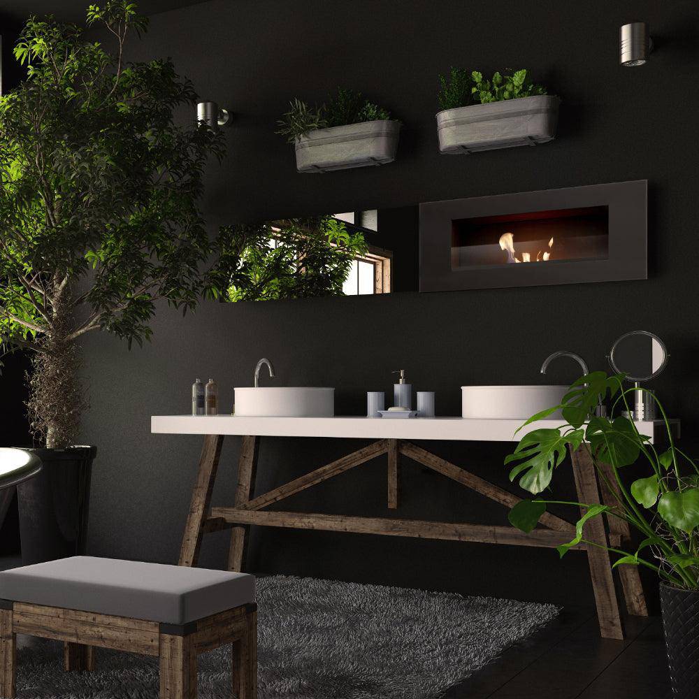 Delta 2 Slim Black Bio Fireplace