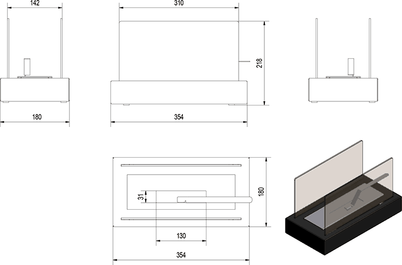 Galina Bio Fireplace