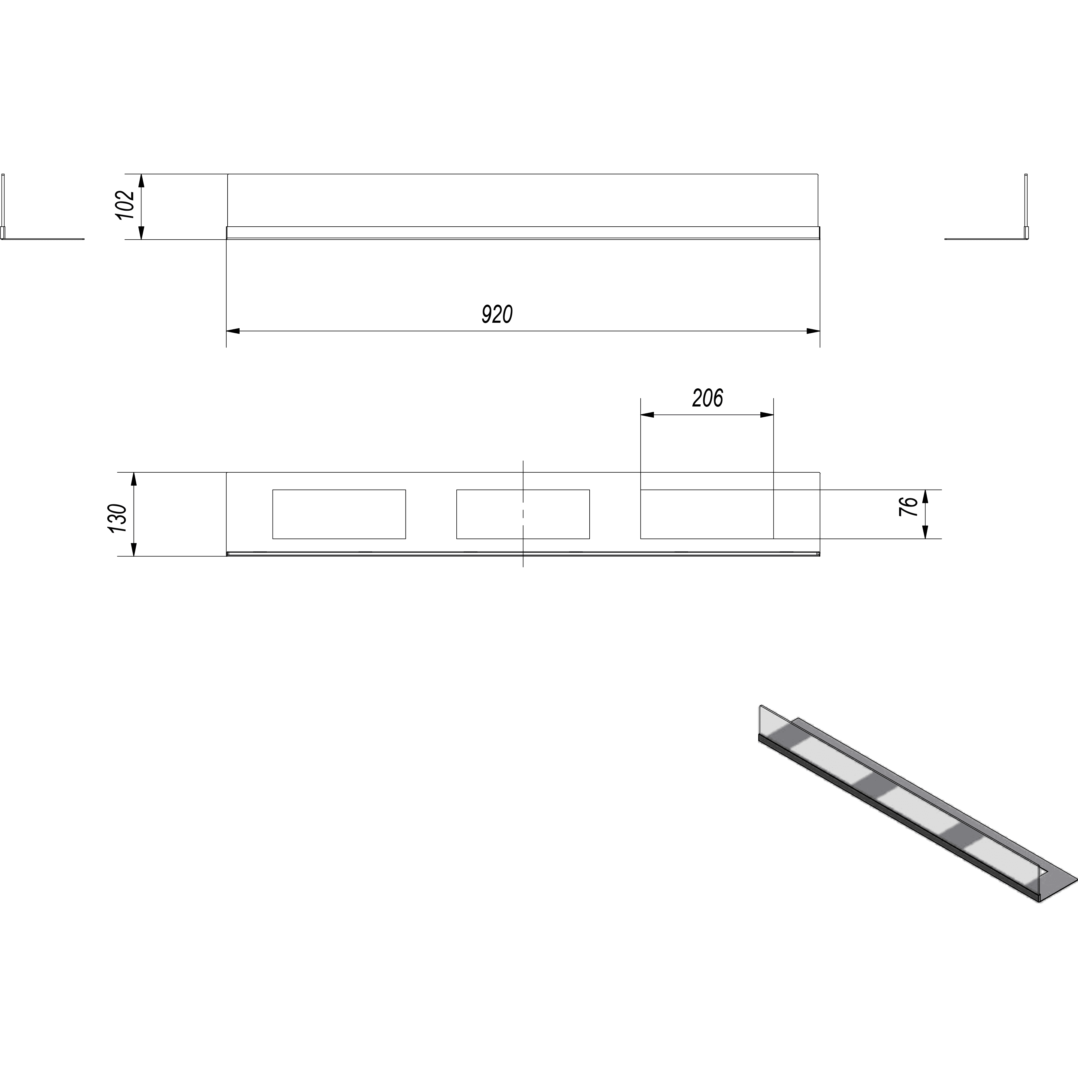 Glazing for Delta 3 Bio Fireplace