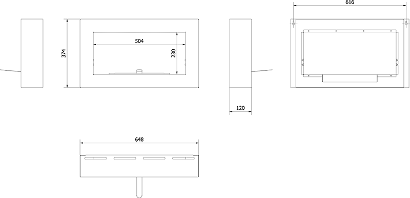 Golf Flat Bio Fireplace