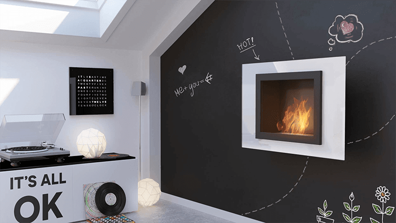 Oscar Black Bio Fireplace