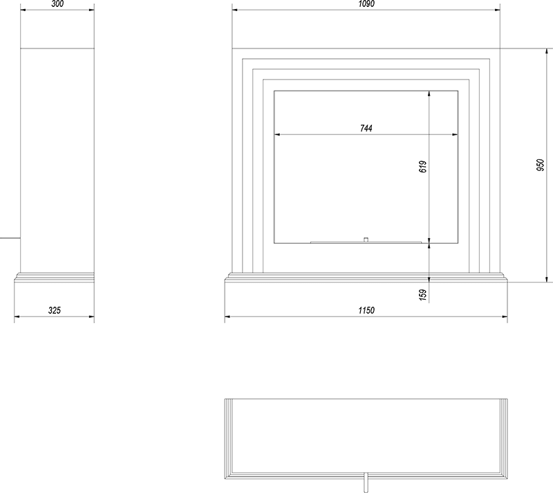 Quaerere Black Bio Fireplace