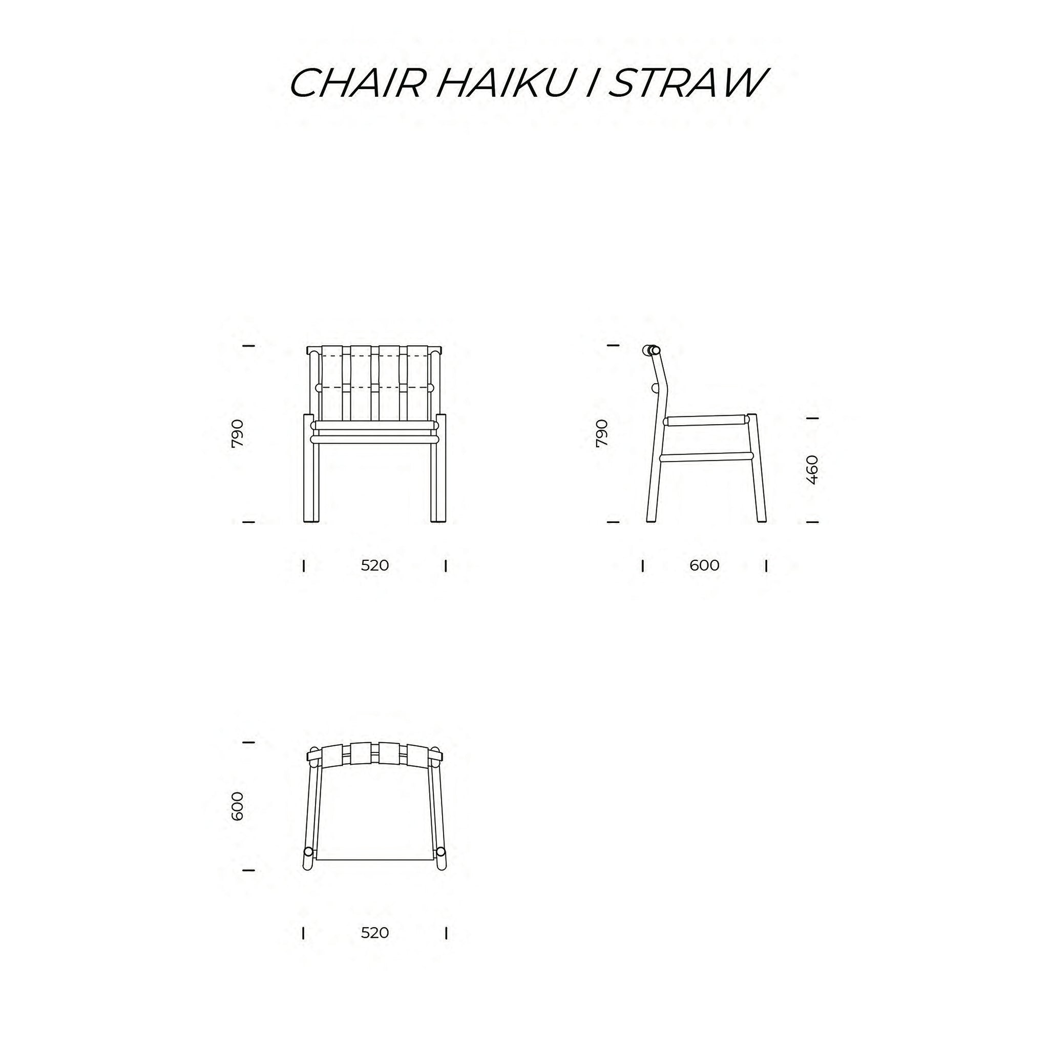 Haiku I Natural Straw Chair