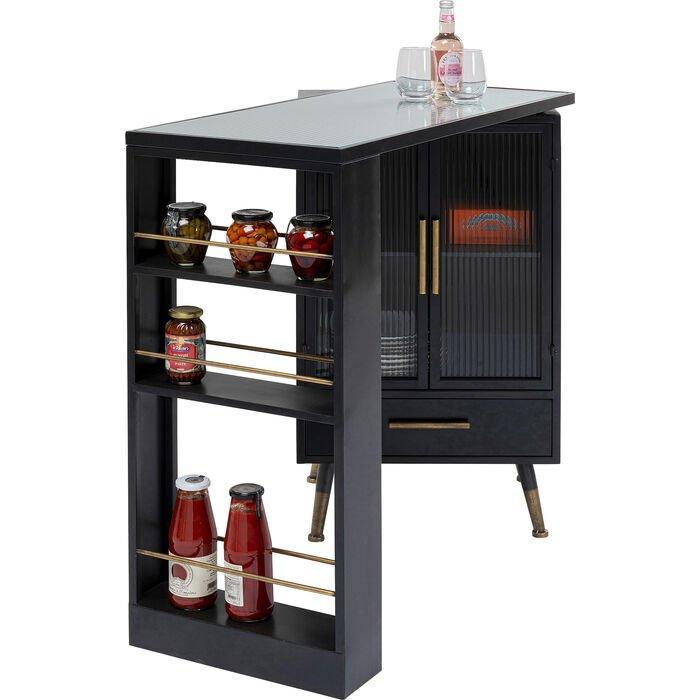 La Gomera Graphite Metal Bar Cabinet - WOO .Design
