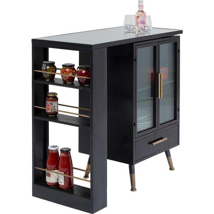 La Gomera Graphite Metal Bar Cabinet - WOO .Design