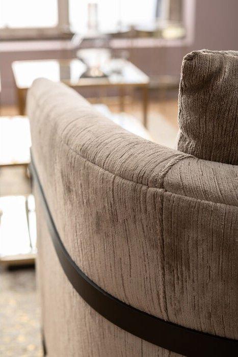 La Vida Beige Velvet Contemporary Armchair - WOO .Design