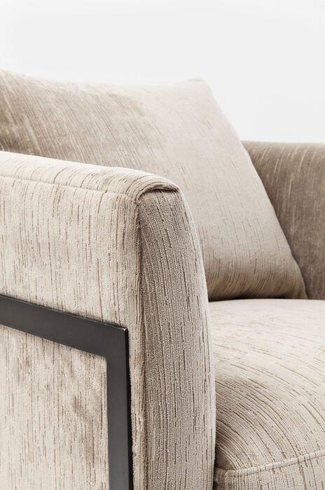 La Vida Beige Velvet Contemporary Armchair - WOO .Design