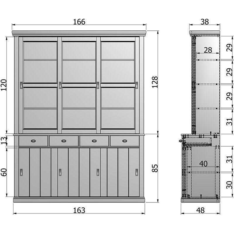 Lagos Pine Wood Show Cabinet - WOO .Design
