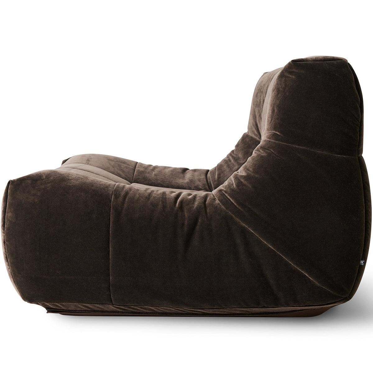 Lazy Espresso Royal Velvet Lounge Chair - WOO .Design
