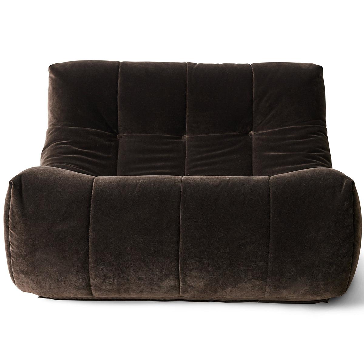 Lazy Espresso Royal Velvet Lounge Chair - WOO .Design