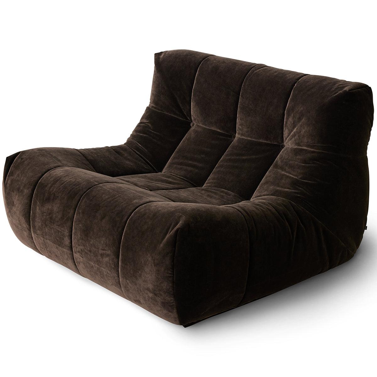 Lazy Espresso Royal Velvet Lounge Chair - WOO .Design