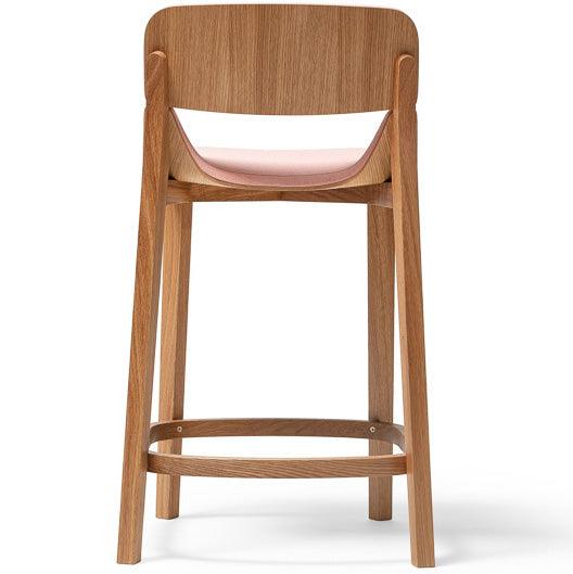 Leaf Upholstered Barstool with Backrest - WOO .Design