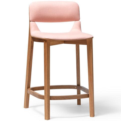 Leaf Upholstered Barstool with Backrest - WOO .Design