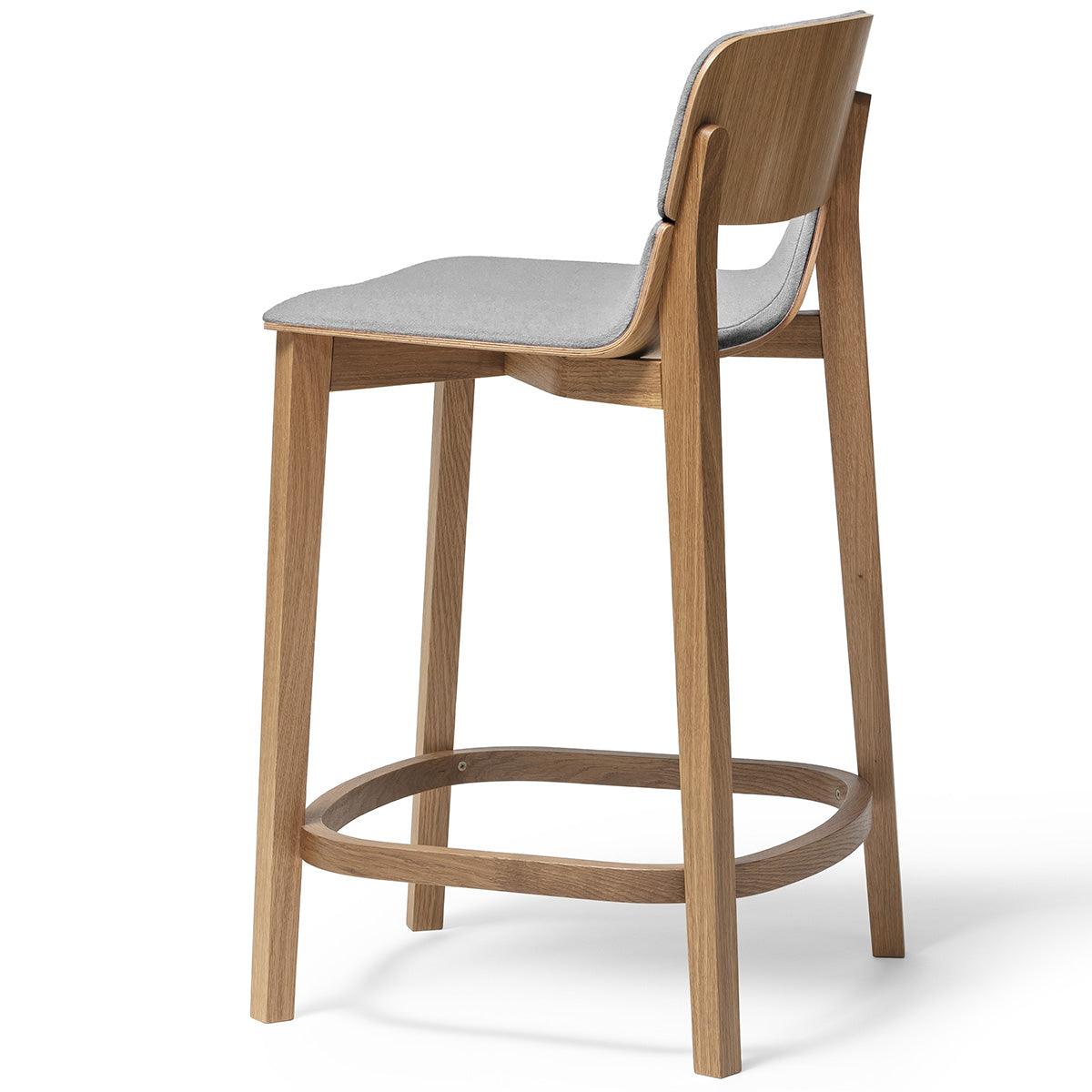 Leaf Upholstered Barstool with Backrest - WOO .Design