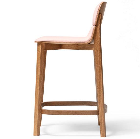 Leaf Upholstered Barstool with Backrest - WOO .Design