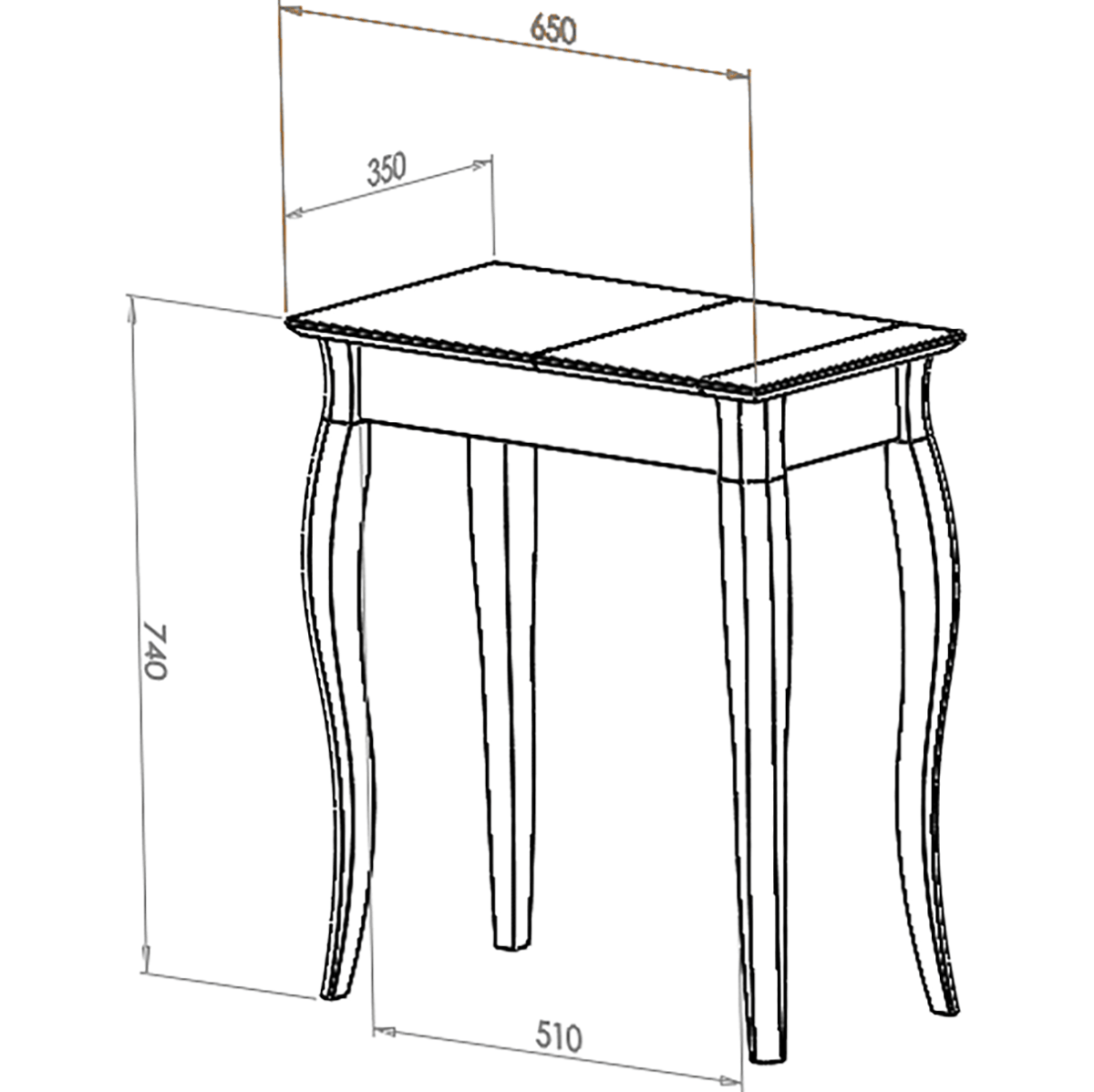 Lillo Dressing Table with Mirror - WOO .Design