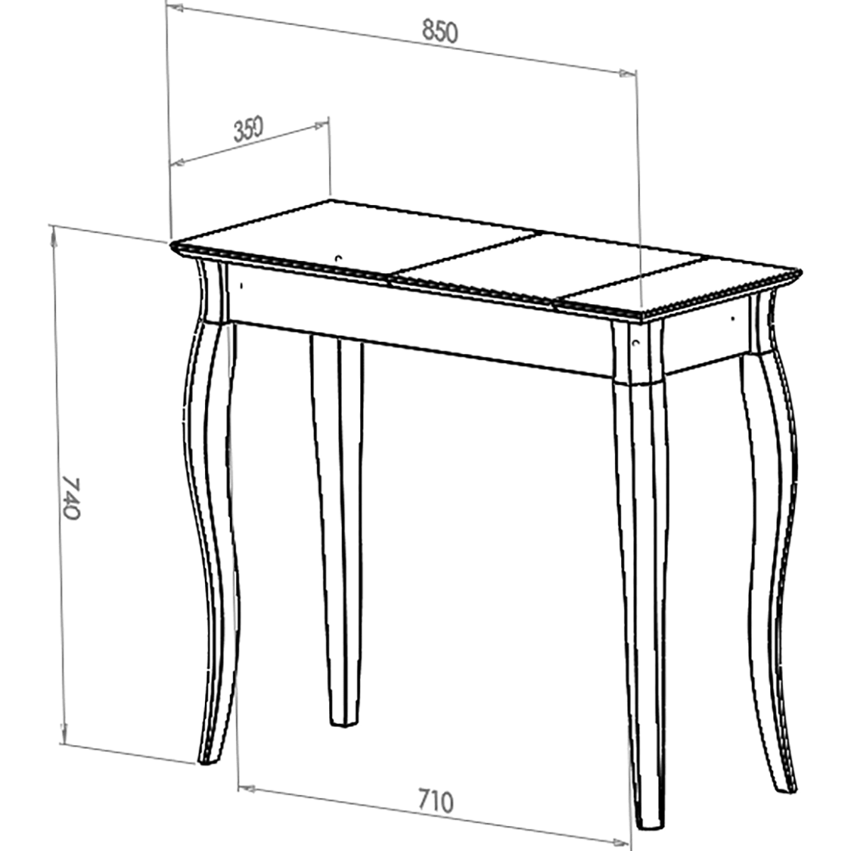 Lillo Dressing Table with Mirror - WOO .Design