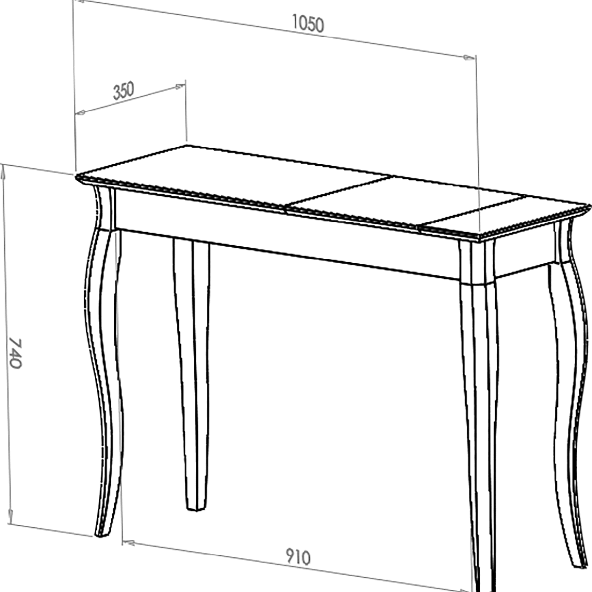 Lillo Dressing Table with Mirror - WOO .Design