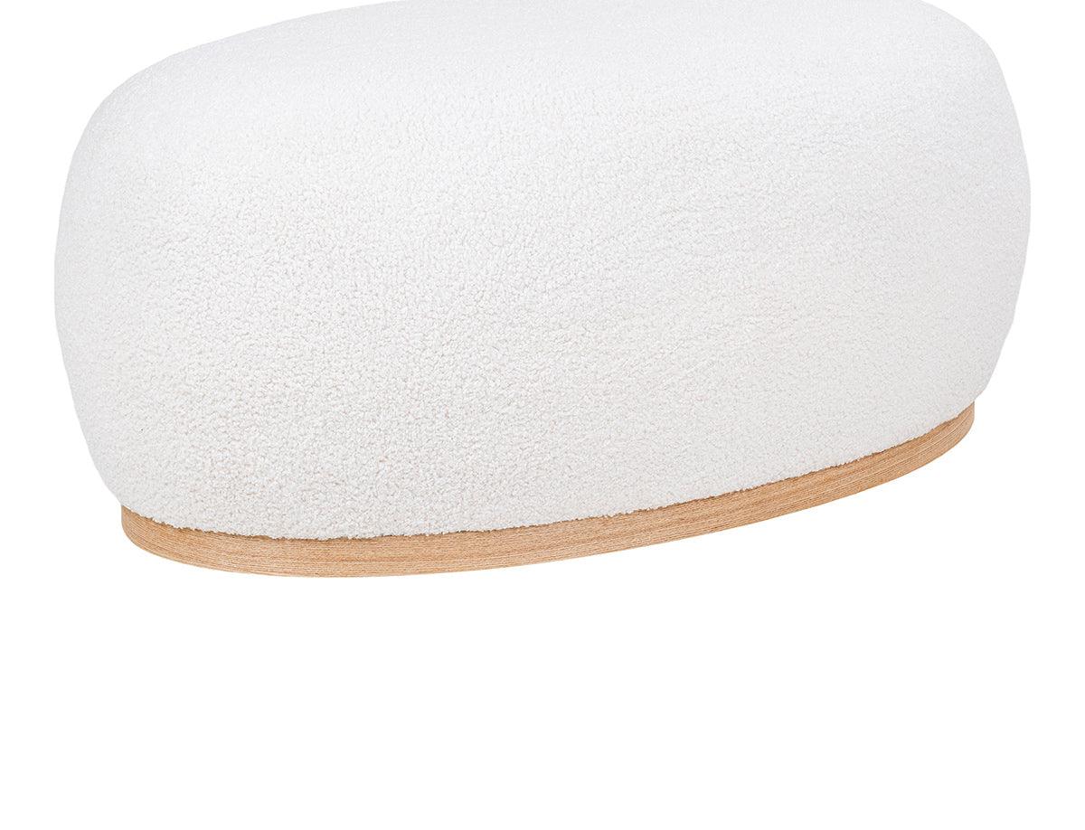 Manhattan White Boucle Pouf - WOO .Design